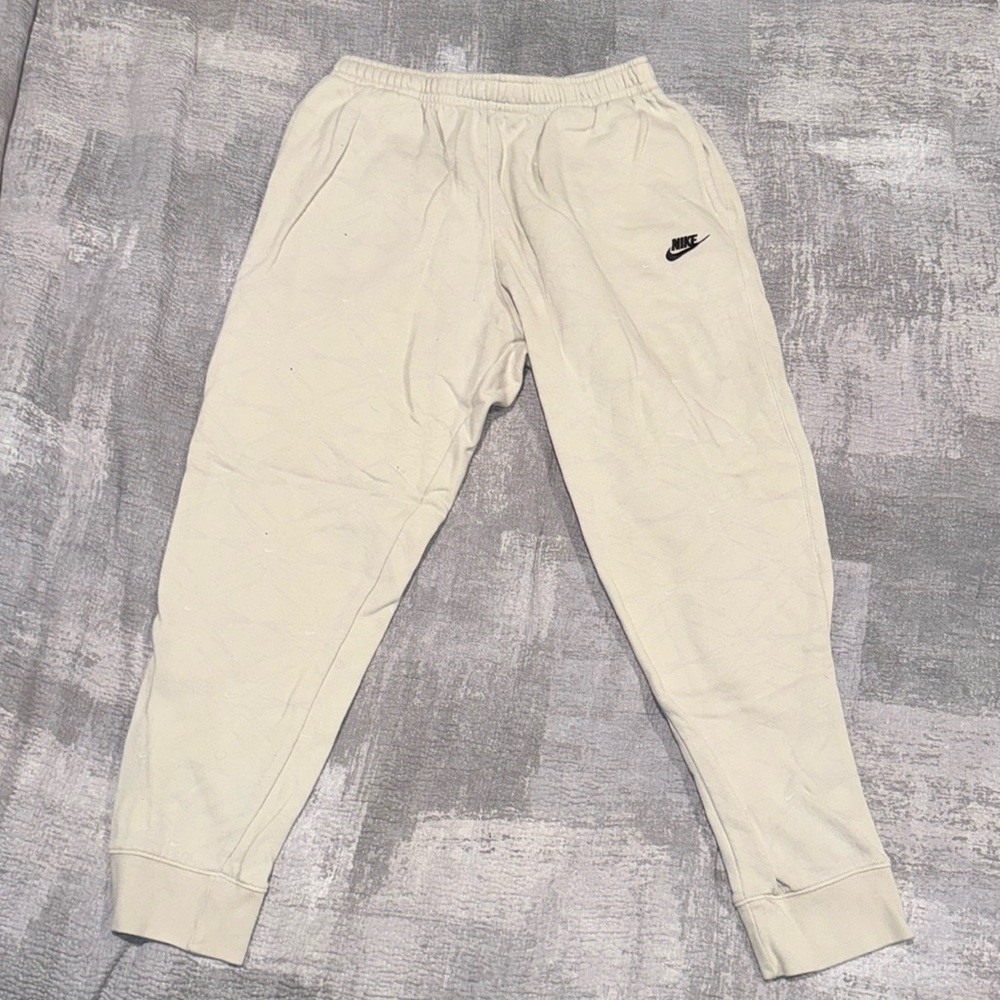Nike Cream Jogger Sweats w/ Black Logo